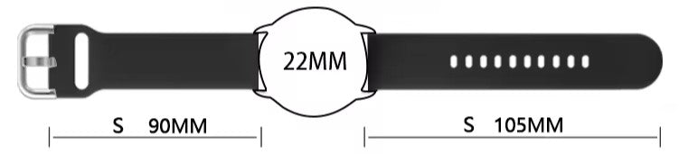 Silikonski pas za ročno uro širine 22mm - 534 - Zlatarstvo Gajšek