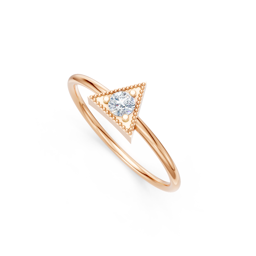 Zlat prstan s cirkoni PZRDZ2103 - Zlatarstvo Gajšek