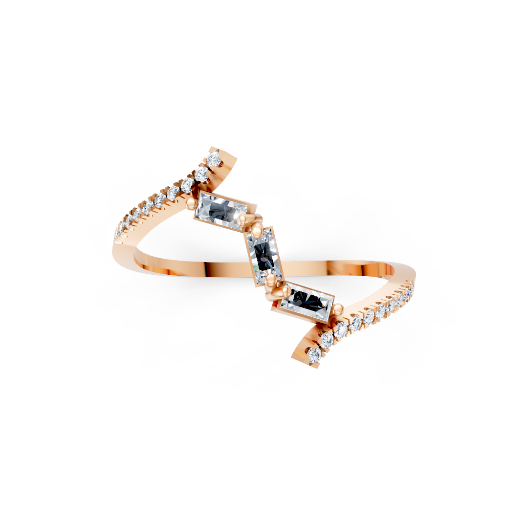 Zlat prstan s cirkoni PZRDZ2104 - Zlatarstvo Gajšek