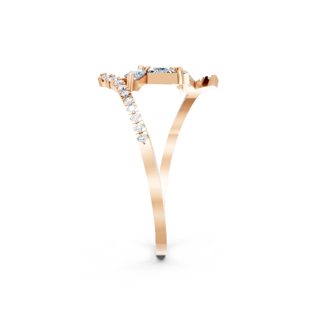 Zlat prstan s cirkoni PZRDZ2104 - Zlatarstvo Gajšek