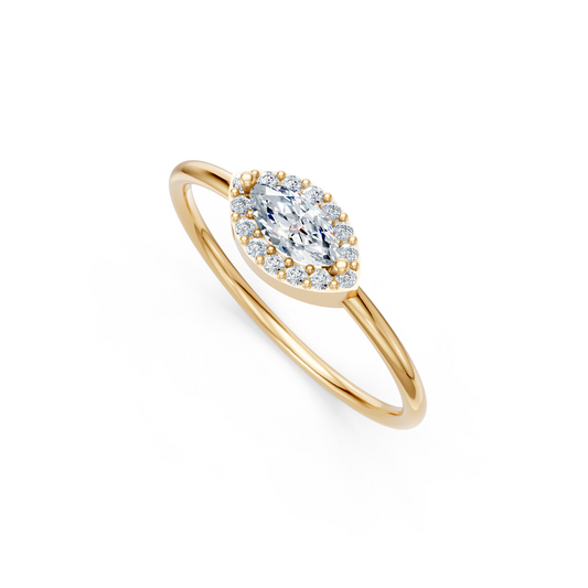 Zlat prstan s cirkoni PZRDZ2101 - Zlatarstvo Gajšek