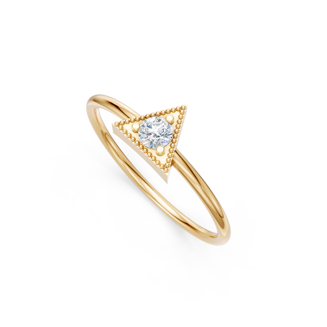 Zlat prstan s cirkoni PZRDZ2103 - Zlatarstvo Gajšek