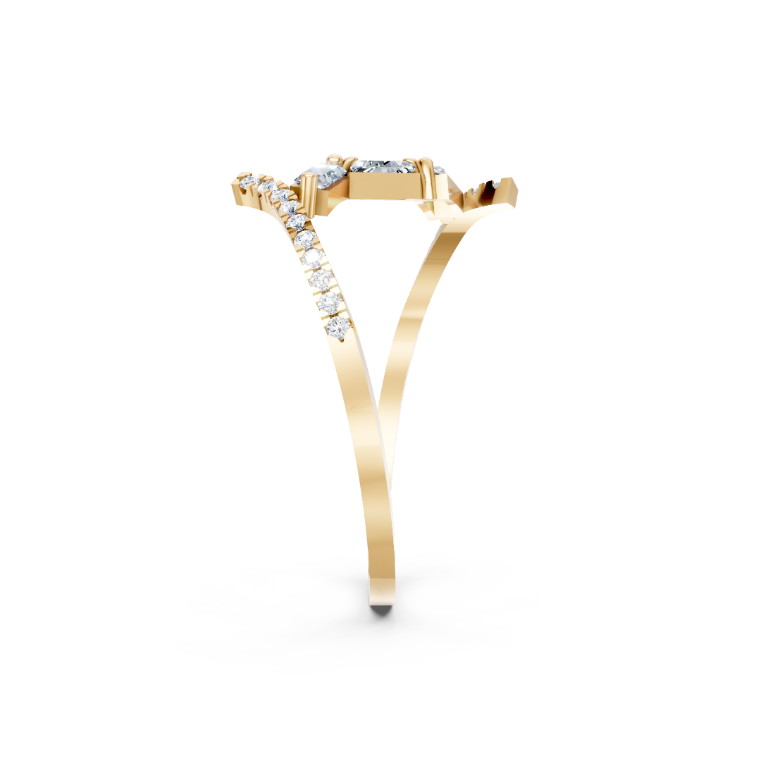 Zlat prstan s cirkoni PZRUZ2104 - Zlatarstvo Gajšek