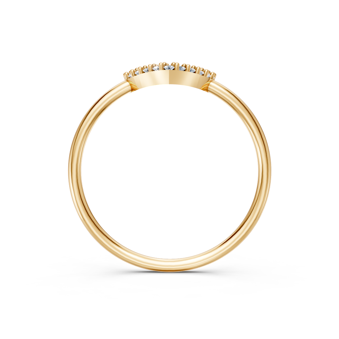 Zlat prstan s cirkoni PZRUZ2105