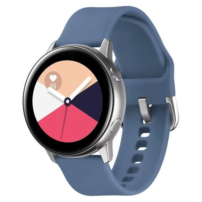 Silikonski pas za ročno uro Zlatarstvo Gajšek, širina 20mm, modro-siv material za Samsung ročno uro.